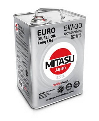 MJ210 MITASU EURO PAO LL III OIL 5W-30 100% Synthetic 6л (1/4) Япония.