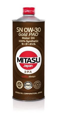 MJ103 MITASU GOLD SN 0W30  (1L) синтетическое мотор.масло для бензинз.дв.(1/20) Япония.